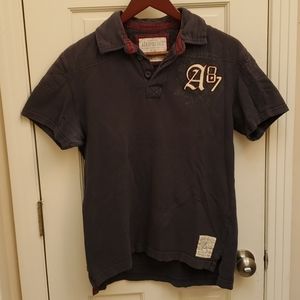Aeropostale navy distressed polo